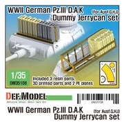 DM35108 WWII ドイツ陸軍III号戦車アフリカ軍団ジェリ缶セット 各社1/35III号戦車用 [1/35スケール レジン製ディティールアップパーツ]