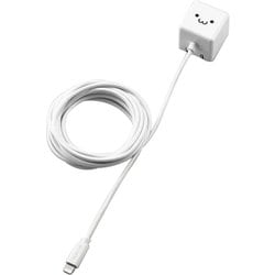 Lightning AC充電器/1.0A出力/ケーブル一体/2.5m/ホワイトフェイス MPA-ACL03WF