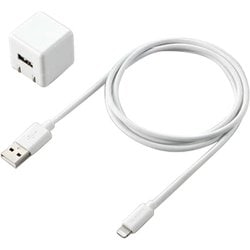 Lightning AC充電器/1.0A出力/ケーブル同梱/1.0m/ホワイト MPA-ACL04WH