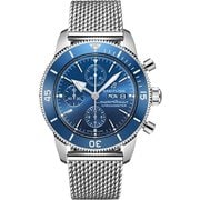 ブライトリング メンズ SSメッシュブレス スーパーオーシャンヘリテージ クロノグラフ 44mm BL 並行輸入品 2年保証 A13313161C1A1