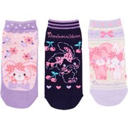 サンリオキャラクターズ キッズ スニーカーソックス 3足セット 16-18cm ぼんぼんりぼん [キャラクターグッズ]