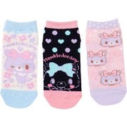 サンリオキャラクターズ キッズ スニーカーソックス 3足セット 19-21cm ミュークルドリーミー [キャラクターグッズ]