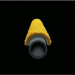 12097 [セーフガード はしご用滑り止めカバー 25×25×405mm ラウンド型 黄]