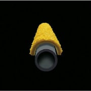 12097 [セーフガード はしご用滑り止めカバー 25×25×405mm ラウンド型 黄]