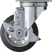 413SR100BAR01 [ハンマー 旋回式ゴム車輪 100mm ストッパー付]