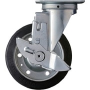 413SR150BAR01 [ハンマー 旋回式ゴム車輪 150mm ストッパー付]
