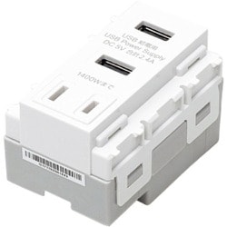 DM3U2P2A1WT [（210043969）DM3-U2P2A1-WT/埋込充電用USB・ACコンセント]