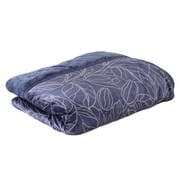 180フランネル綿入り毛布 ダブルサイズ(180×200cm)ポリエステル100% 掛け毛布 洗濯可 テンダーリリー ネイビー