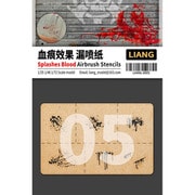 LIANG-0005 エアブラシ用血しぶきステンシル （1/35・1/48・1/72） [テクスチャステンシル]