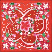 ACH-1802C [撥水綿ふろしき100×100cm 桜祭り レッド]