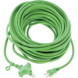 TRUSCO 3個口ソフトタイプ延長コード 20m グリーン TKC15-203PSGN