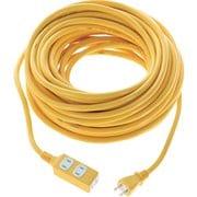 TRUSCO ソフトタイププラグ 3個口タップ型 20m イエロー TRIS15-203-Y