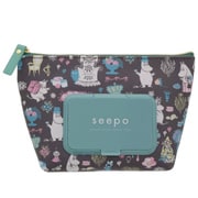 S2289113 シートケース付ポーチ seepo（シーポ） 限定デザイン 第2弾 MOOMIN（ムーミン） ブラウン [キャラクターグッズ]