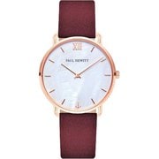 ポールヒューイット レディース ワインレッドレザー 33mm 並行輸入品 PH-M-R-P-34S