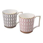 【国内正規品】ウェッジウッド ルネッサンス ゴールド マグ ペア ピンク・ブルー 1053120