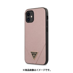 GUHCP12SVSATMLPI [GUESS公式ライセンス iPhone 12 mini用 背面ケース ピンク]