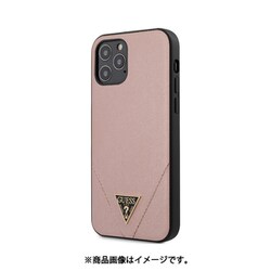 GUHCP12MVSATMLPI [GUESS公式ライセンス iPhone 12/iPhone 12 Pro兼用 背面ケース ピンク]