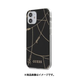 GUHCP12SPCUCHBK [GUESS公式ライセンス iPhone 12 mini用 背面ケース ブラック]