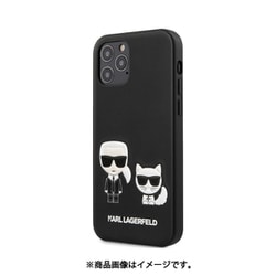 KLHCP12MPCUSKCBK [KARL LAGERFELD公式ライセンス iPhone 12/iPhone 12 Pro兼用 背面ケース ブラック]