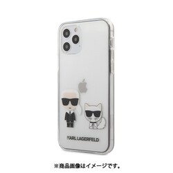 KLHCP12MCKTR [KARL LAGERFELD公式ライセンス iPhone 12/iPhone 12 Pro兼用 クリア背面ケース]