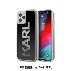 KLHCP12MKLMLBK [KARL LAGERFELD公式ライセンス iPhone 12/iPhone 12 Pro兼用 グリッター背面ケース ブラック]
