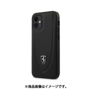 フェラーリ公式ライセンス iPhone 12 mini用 本革 背面ケース ブラック FEOGOHCP12SBK