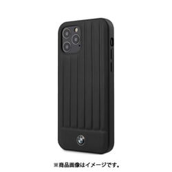 BMW公式ライセンス iPhone 12/iPhone 12 Pro兼用 本革 背面ケース ブラック BMHCP12MPOCBK