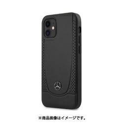 メルセデス・ベンツ公式ライセンス iPhone 12 mini用 本革 背面ケース ブラック MEHCP12SARMBK
