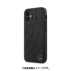 メルセデス・ベンツ公式ライセンス iPhone 12 mini用 本革 背面ケース ブラック MEHCP12SDIQBK