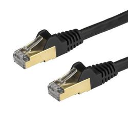 カテゴリ6a LANケーブル 1.5m ブラック ツメ折れ防止RJ45コネクタ 10ギガビット対応カテゴリー6aケーブル 6ASPAT150CMBK