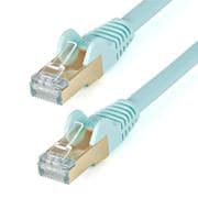 カテゴリ6a LANケーブル 7.5m アクア ツメ折れ防止RJ45コネクタ 10ギガビット対応カテゴリー6aケーブル 6ASPAT750CMAQ