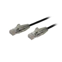 カテゴリ6 LANケーブル 2m ブラック 極細タイプ ツメ折れ防止RJ45コネクタ N6PAT200CMBKS