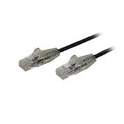 カテゴリ6 LANケーブル 2.5m ブラック 極細タイプ ツメ折れ防止RJ45コネクタ N6PAT250CMBKS