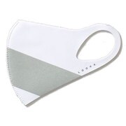 LOOKA デザインマスク アクセント WHITE×1SILVER Mサイズ 1枚入
