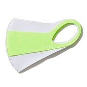 LOOKA デザインマスク デュアル WHITE×LIMEGREEN Mサイズ 1枚入