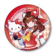 東方Project×サンリオキャラクターズ 76mm ホログラム缶バッジ 博麗霊夢×ハローキティ [キャラクターグッズ]