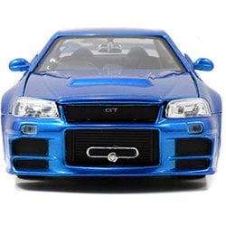 ヨドバシ Com ジャダトイズ ワイルド スピード 1 24スケール ダイキャストビークル ニッサン スカイラインgt R R34 ブルー ブライアン オコナー ミニカー 通販 全品無料配達