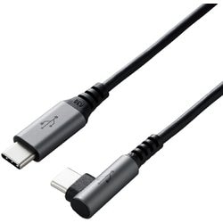 USB2.0ケーブル/C-Cタイプ/L字コネクタ/認証品/PD対応/3A出力/1.0m/ブラック U2C-CCL10NBK