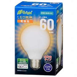 LED電球 60形相当 G形 E26 電球色 LDG6L-G 7AG20