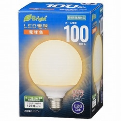 LED電球 100形相当 G形 E26 電球色 LDG11L-G AG24