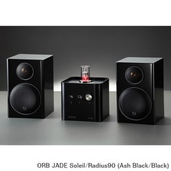 ヘッドフォンアンプ内蔵プリメインアンプ＋コンパクト2wayモニタースピーカー コラボレーションシステム Ash Black（JADE Soleil）×Black（Radius90） JADE Soleil/Radius90 (As/Bl)