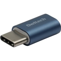 OWL-ADCMFM-BL [microUSBをUSB Type-Cに変換できるメタリックカラーの変換アダプター ブルー]