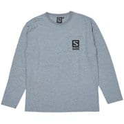 SLMN LS POCKET T-SHIRTS L41037300 GREY Sサイズ [アウトドア カットソー メンズ]