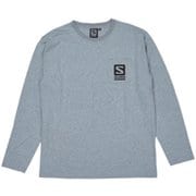 SLMN LS POCKET T-SHIRTS L41037300 GREY Mサイズ [アウトドア カットソー メンズ]
