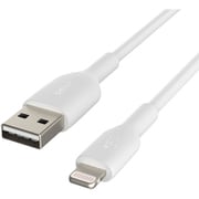 BOOST↑CHARGE USB-A to Lightning PVCケーブル 2m ホワイト CAA001BT2MWH
