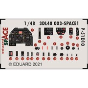 EDU3DL48003 P-51D-10 スペース 内装3Dデカール w/エッチングパーツセット エデュアルド用 [1/48スケール ディティールアップパーツ]