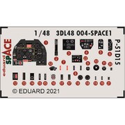 EDU3DL48004 P-51D-15以降 スペース 内装3D デカールw/エッチングパーツセット エデュアルド用 [1/48スケール ディティールアップパーツ]