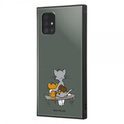 Galaxy A51 5G 用 KAKU ハイブリッド 耐衝撃ケース トム&ジェリー Hammer IQ-WGA51K3TB/TJ013
