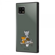 IQ-WAQSE4K3TB/TJ013 [AQUOS sense4 lite / AQUOS sense4 basic / AQUOS sense4 用 KAKU ハイブリッド 耐衝撃ケース トム&ジェリー Hammer]