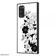 Galaxy S20 5G 用 KAKU ハイブリッド 耐衝撃ケース リラックマ フラワー_1 IQ-SXGS205K3TB/RM12